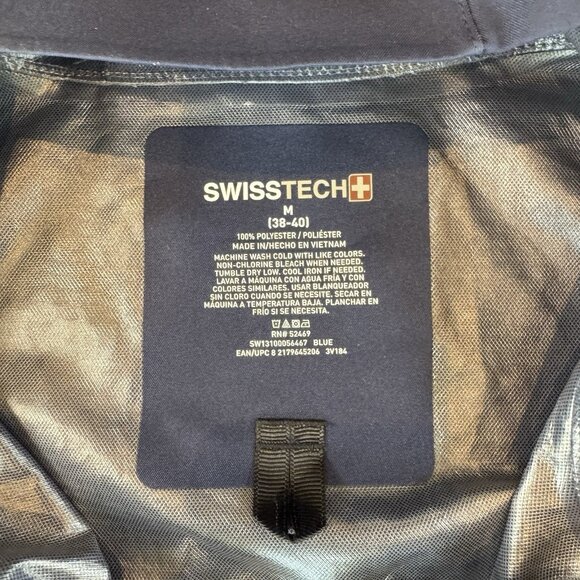 SWISSTECH MEN'S DARK BLUE RAIN/WEATHER COAT / SIZE Medium - Picture 5 of 9